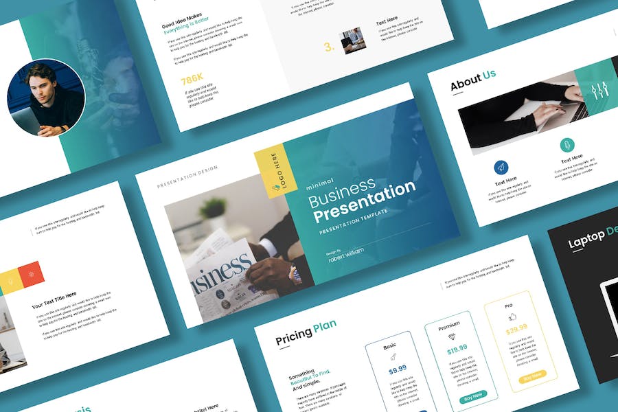 商务场景适用PowerPoint演示文稿模板 - PPT派