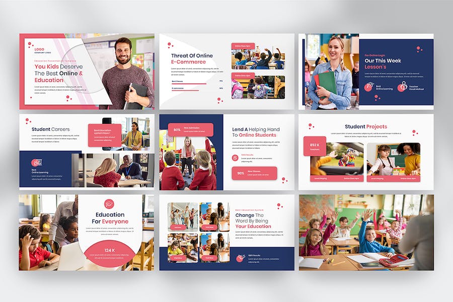 教育课程设计教学推广知识宣传服务展示方案PPT模板 - PPT派