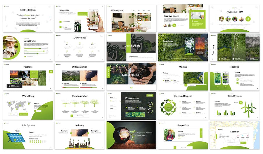 绿色环保活动宣传Keynote模板 - PPT派