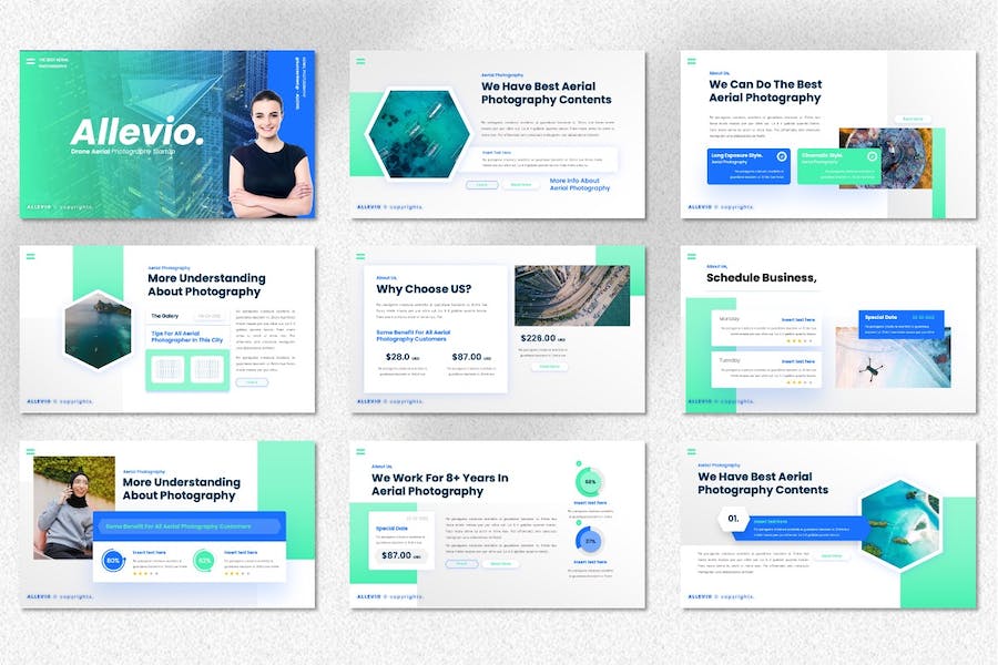 无人机航拍摄影技术应用PPT模板 - PPT派