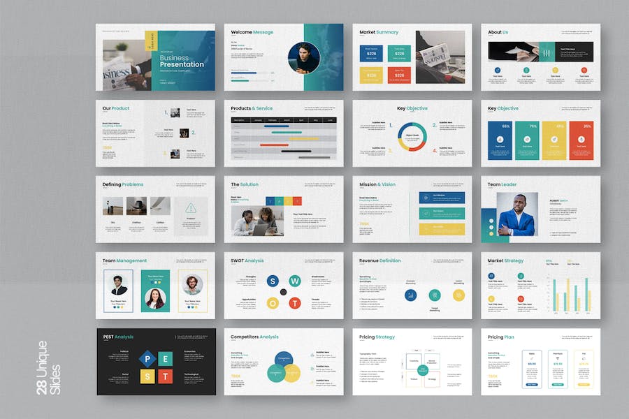 商务场景适用PowerPoint演示文稿模板 - PPT派