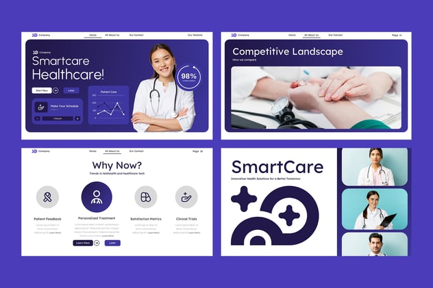 现代医疗保健机构健康管理服务PPT模板 - PPT派