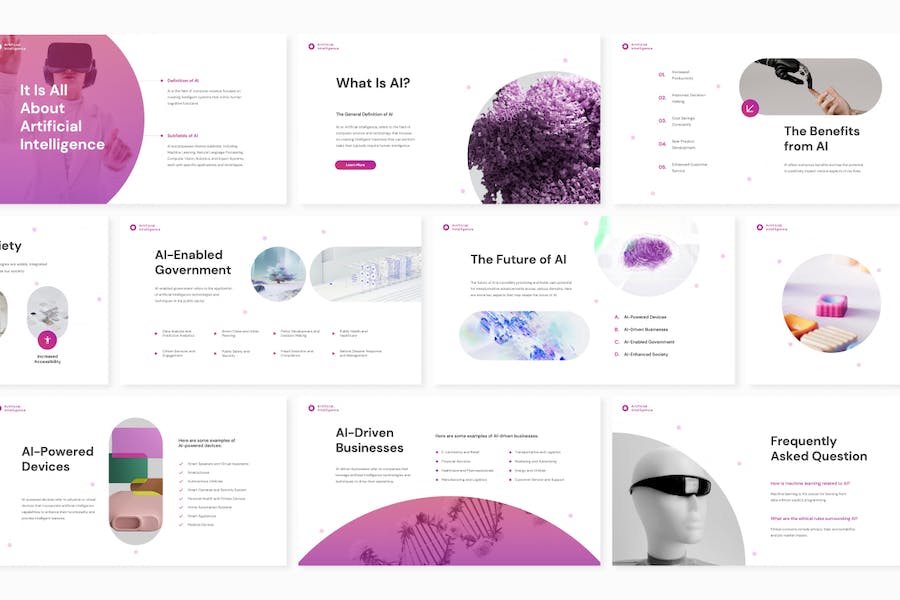 人工智能讲述展示技术应用发展趋势Keynote模板 - PPT派