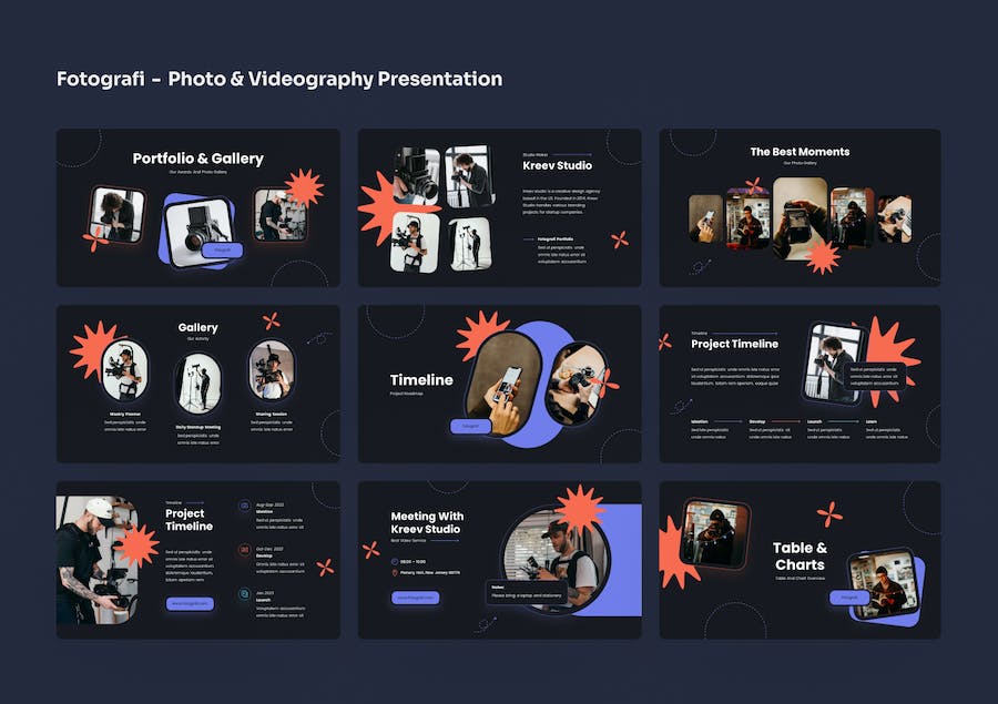 摄影视频服务项目展示PPT模板 - PPT派