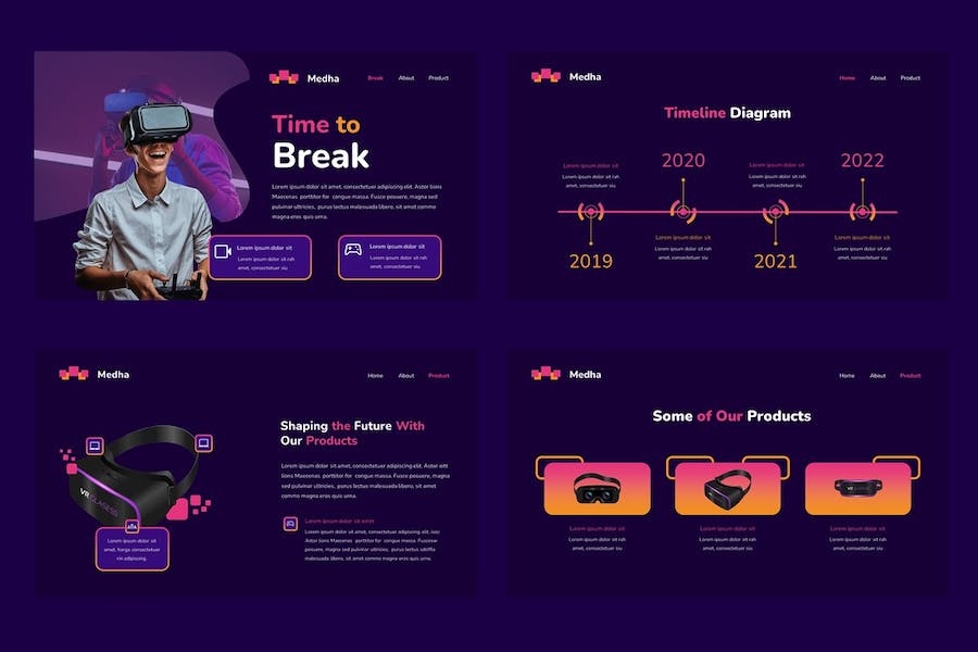 元宇宙技术创新展示PPT模板 - PPT派