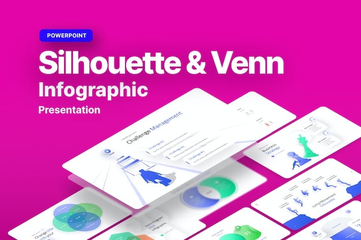 Silhouette-venn-infographic-powerpoint-template- PPT派