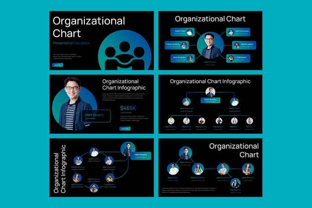 组织结构图企业架构设计PPT模板 - PPT派