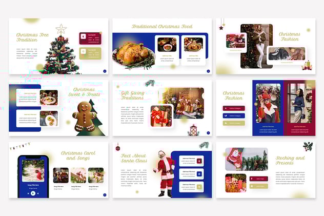 圣诞节假日演讲快乐方案Keynote模板 - PPT派