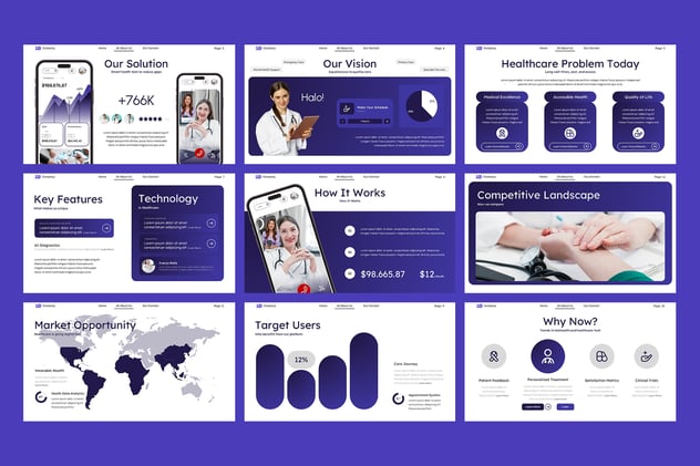 现代医疗保健机构健康管理服务PPT模板 - PPT派