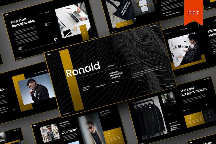 黑金商务企业宣传展示PPT模板 - PPT派