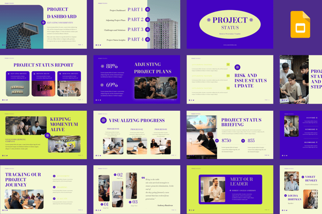 项目进度状态报告管理PPT模板 - PPT派