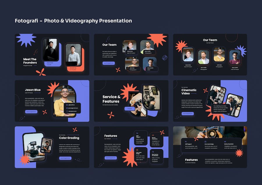 摄影视频服务项目展示PPT模板 - PPT派