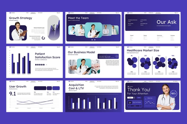 现代医疗保健机构健康管理服务PPT模板 - PPT派