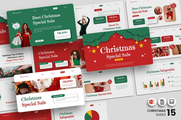 圣诞节特别促销营销推广PPT模板 - PPT派
