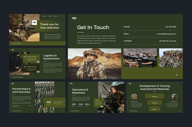 军事国防安全战略简报PPT模板 - PPT派