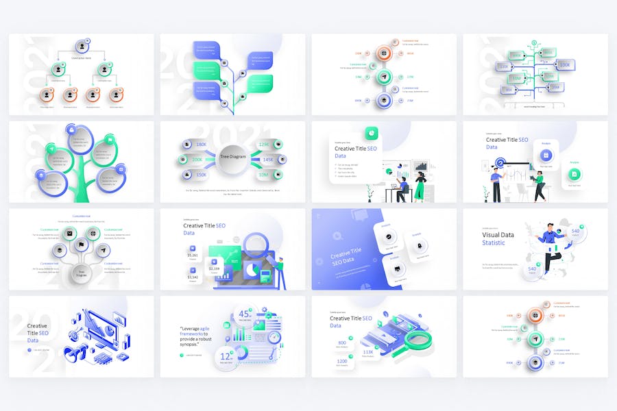 Seo-tree-diagram-infographic-powerpoint-template - PPT派