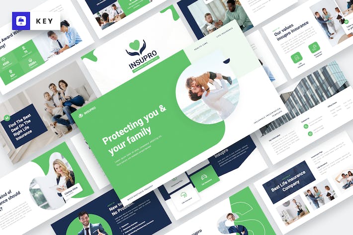 绿色保险行业商务Keynote演讲模板 - PPT派