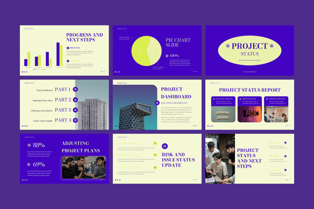 项目进度状态报告管理PPT模板 - PPT派