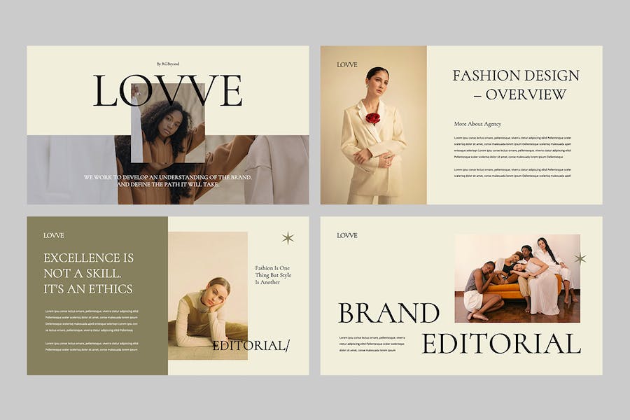 唯美优雅时尚风格商务展示PPT模板 - PPT派