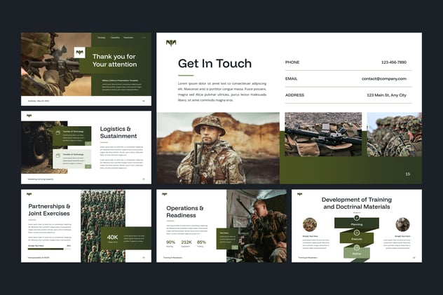 军事国防安全战略简报PPT模板 - PPT派