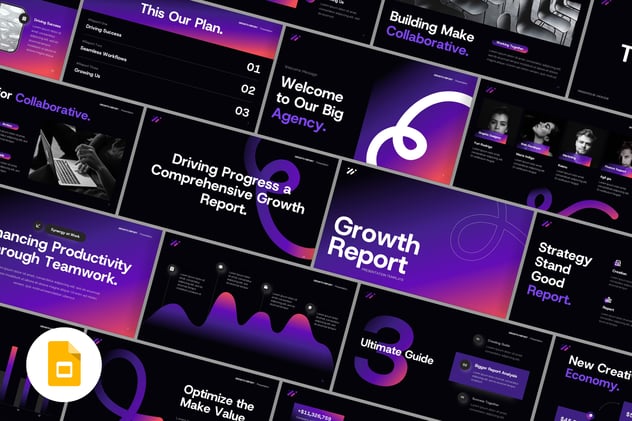 业绩增长数据统计报告PPT模板 - PPT派