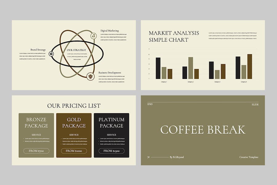 唯美优雅时尚风格商务展示PPT模板 - PPT派