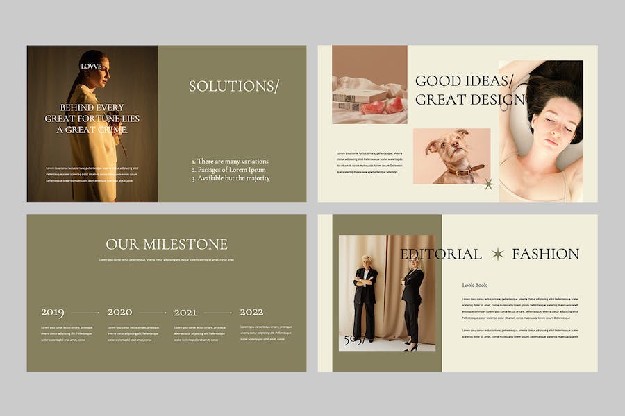 唯美优雅时尚风格商务展示PPT模板 - PPT派