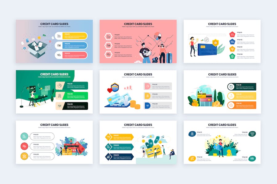 信用卡金融支付业务信息图Keynote模板 重试 - PPT派