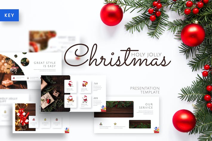 圣诞节假日主题演讲Keynote模板 - PPT派