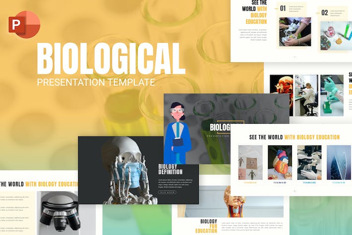 Biological-biology-education-powerpoint-template - PPT派