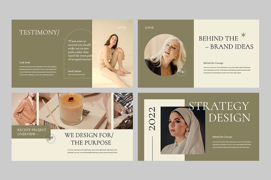 唯美优雅时尚风格商务展示PPT模板 - PPT派