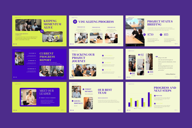 项目进度状态报告管理PPT模板 - PPT派