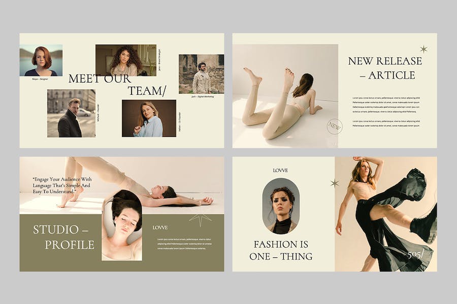 唯美优雅时尚风格商务展示PPT模板 - PPT派