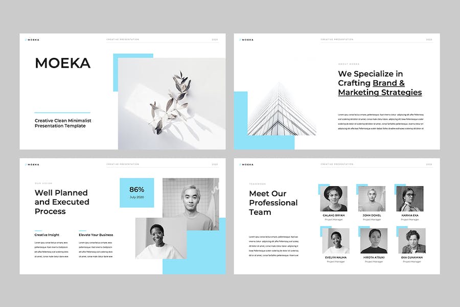 极简设计商务演讲方案PPT模板 - PPT派