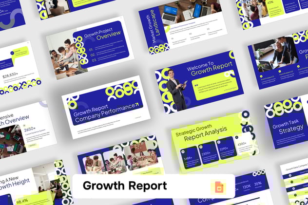增长数据统计分析报告PPT模板 - PPT派