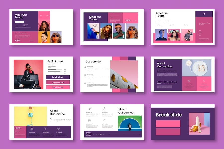 粉色商务企业品牌宣传推广PPT模板 - PPT派