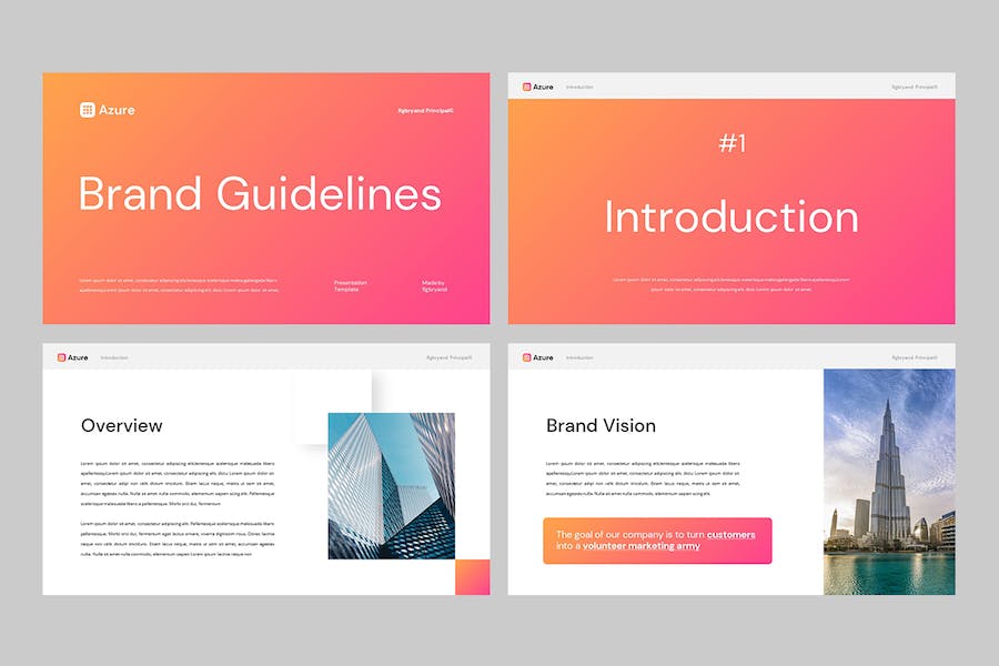 品牌形象设计指南规范Keynote模板 - PPT派