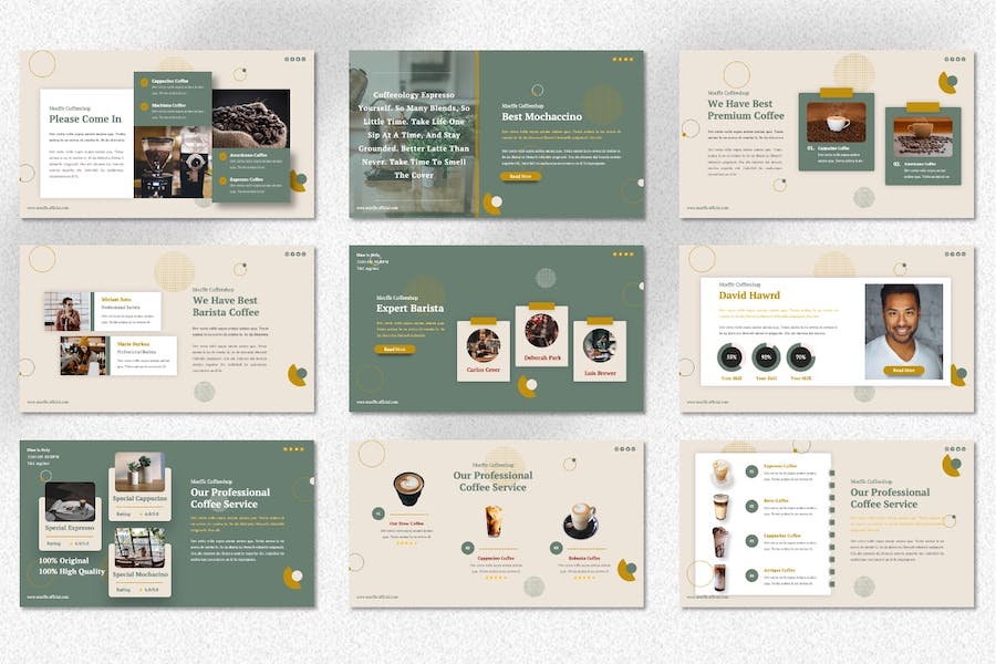 咖啡店咖啡厅餐饮品牌推广Keynote模板 - PPT派