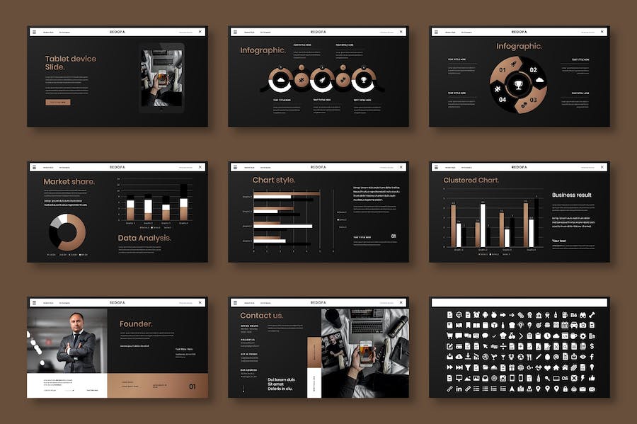 商务企业品牌宣传推广Keynote模板 - PPT派