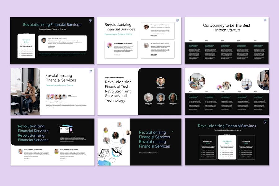 金融科技互联网支付服务PPT模板 - PPT派