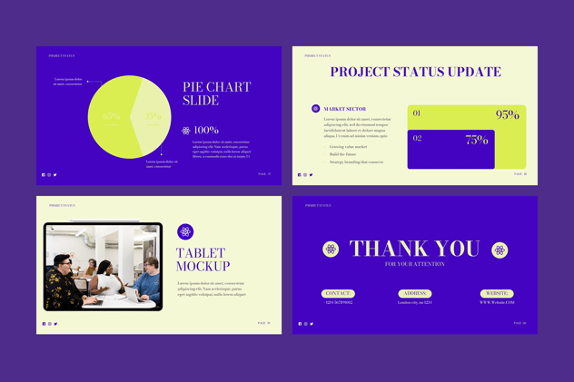 项目进度状态报告管理PPT模板 - PPT派