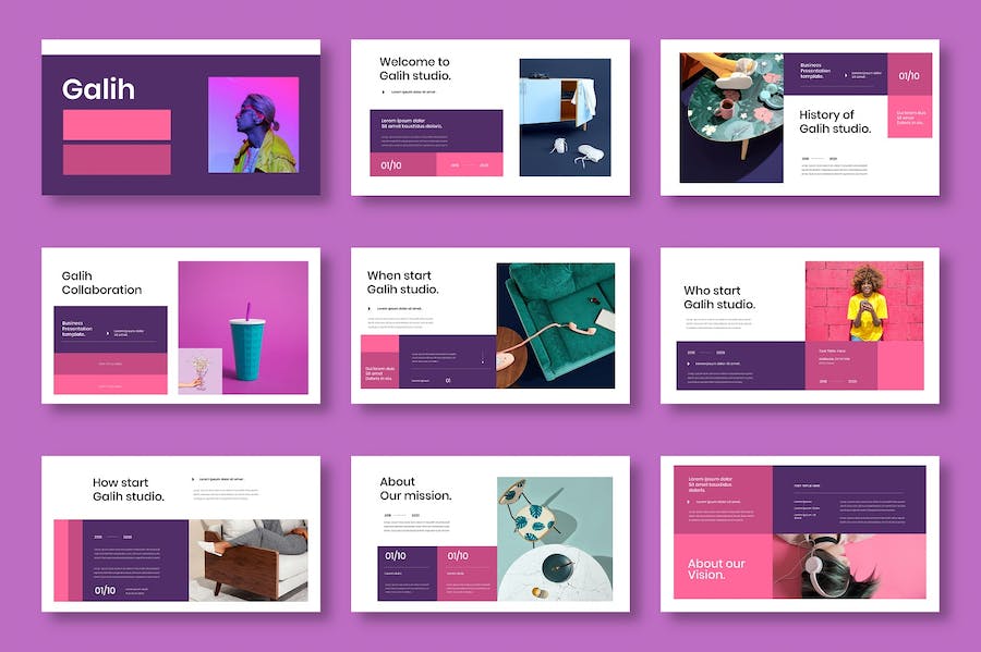 粉色商务企业品牌宣传推广PPT模板 - PPT派