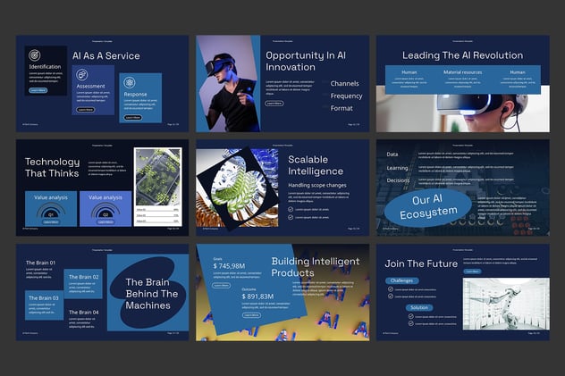 人工智能技术创新方案展示PPT模板 - PPT派