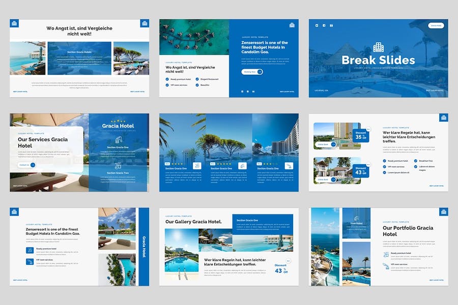 豪华酒店品牌推介宣传PPT模板 - PPT派