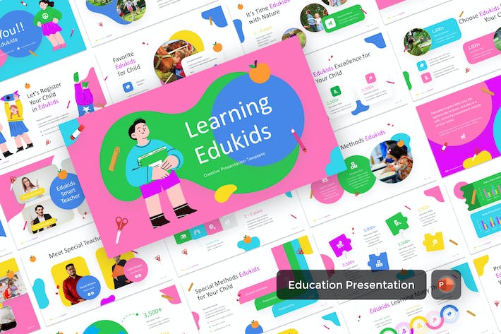 儿童学习教育课程培训PPT模板 - PPT派