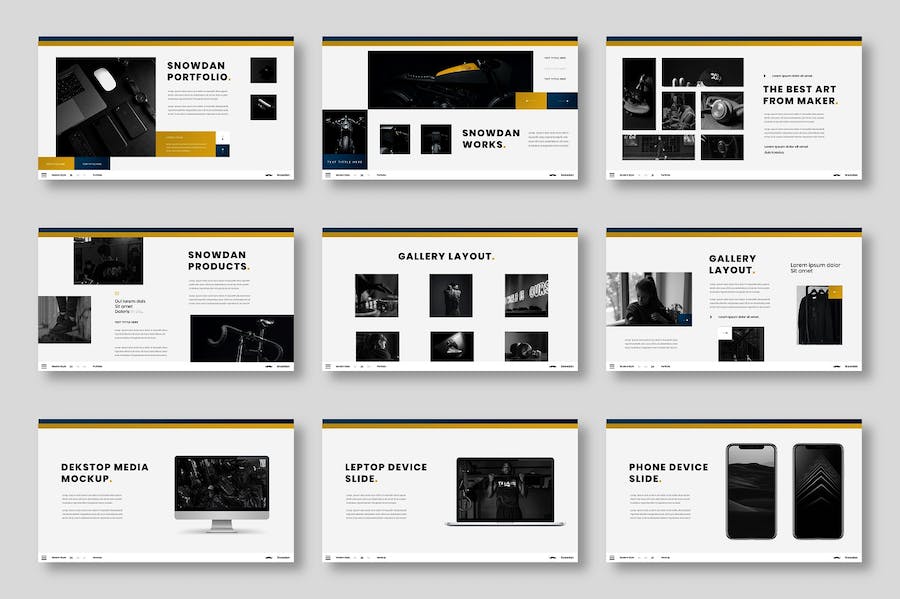 黑白商务方案运营管理Keynote模板 - PPT派