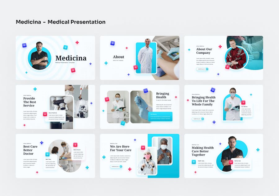 医疗健康管理展示PPT模板 - PPT派