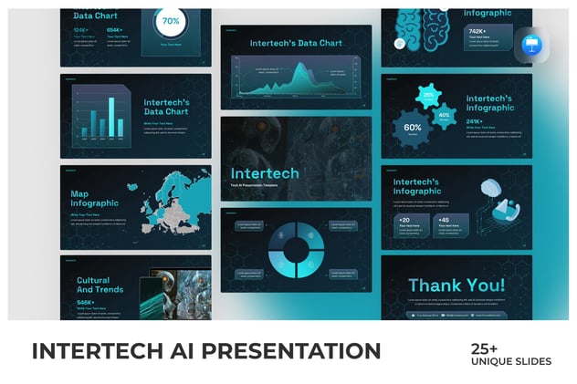 科技人工智能技术创新企业应用Keynote模板 - PPT派