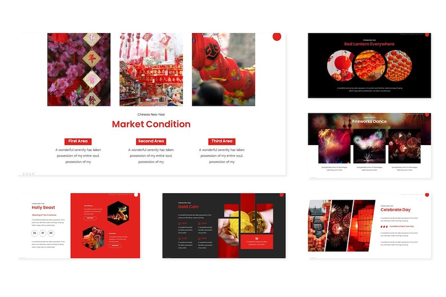 中国春节传统习俗新年文化传播宣传PPT模板 - PPT派