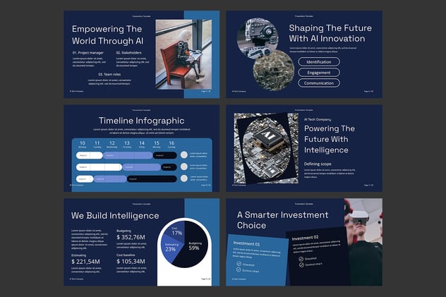 人工智能技术创新方案展示PPT模板 - PPT派